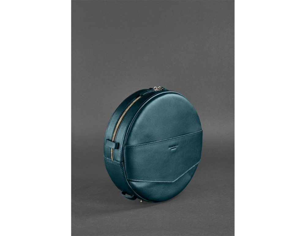 Круглая сумка-рюкзак maxi blanknote BN-BAG-30-malachite зелёный - Фото № 3