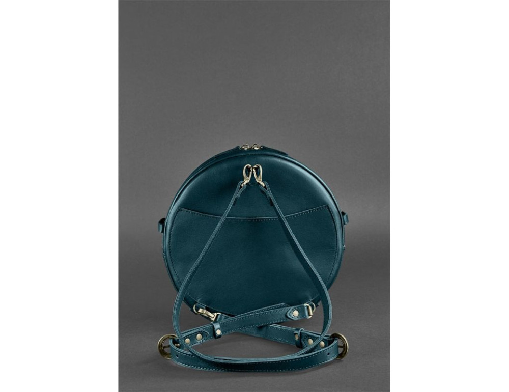 Круглая сумка-рюкзак maxi blanknote BN-BAG-30-malachite зелёный - Фото № 5