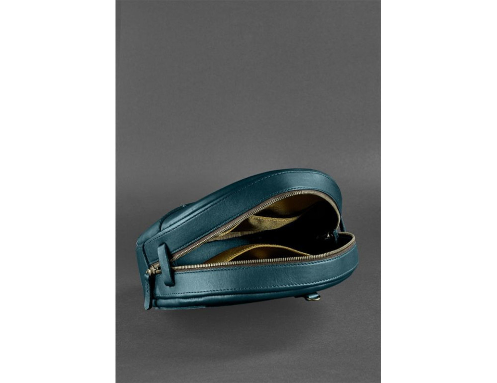 Круглая сумка-рюкзак maxi blanknote BN-BAG-30-malachite зелёный - Фото № 6