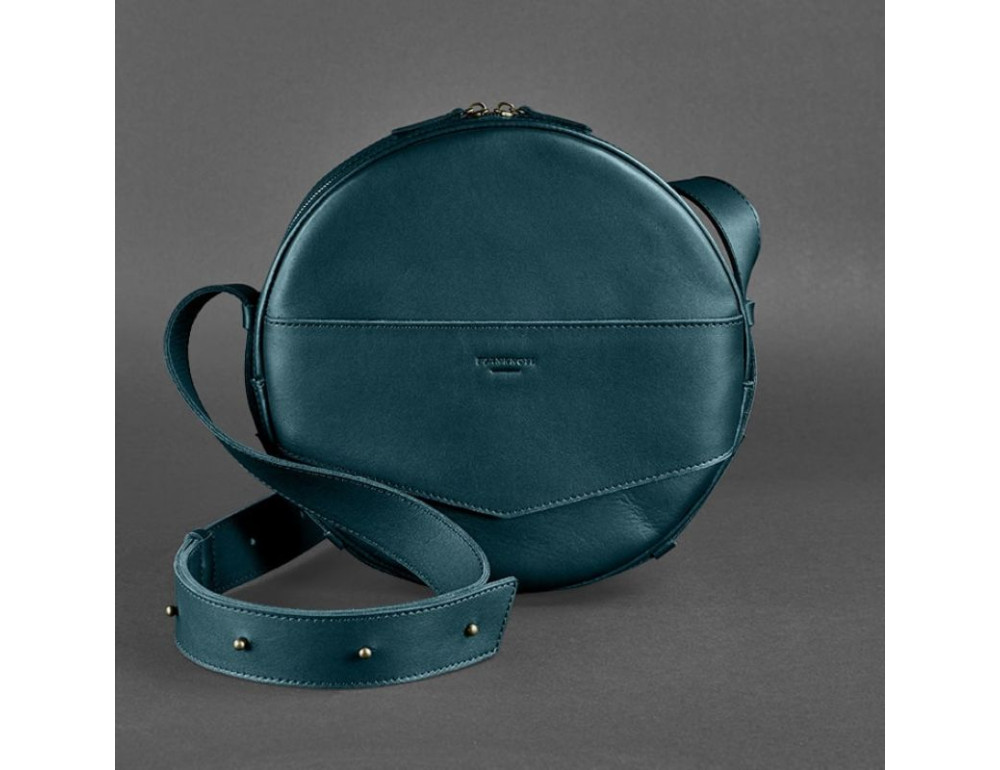 Круглая сумка-рюкзак maxi blanknote BN-BAG-30-malachite зелёный - Фото № 10