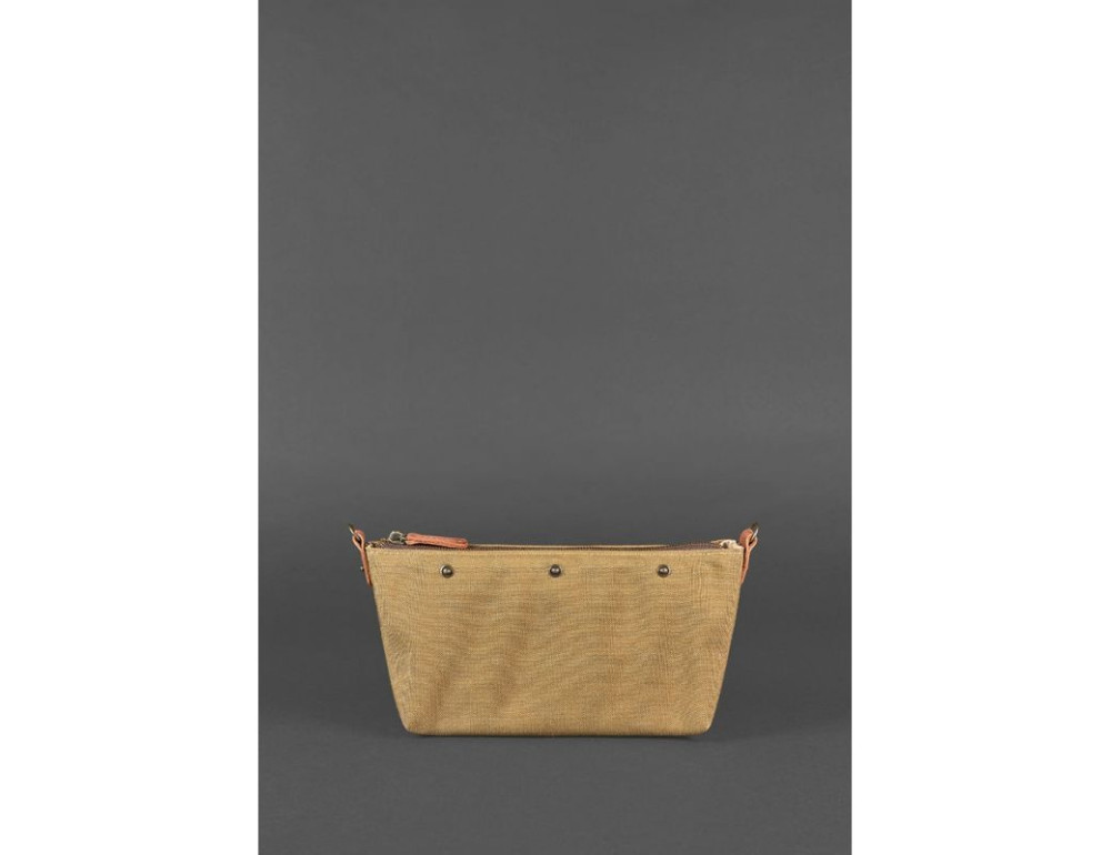 Шкіряна плетена сумка Пазл S світло-коричнева Crazy Horse Blancnote BN-BAG-31-k-kr - Фотографія № 4