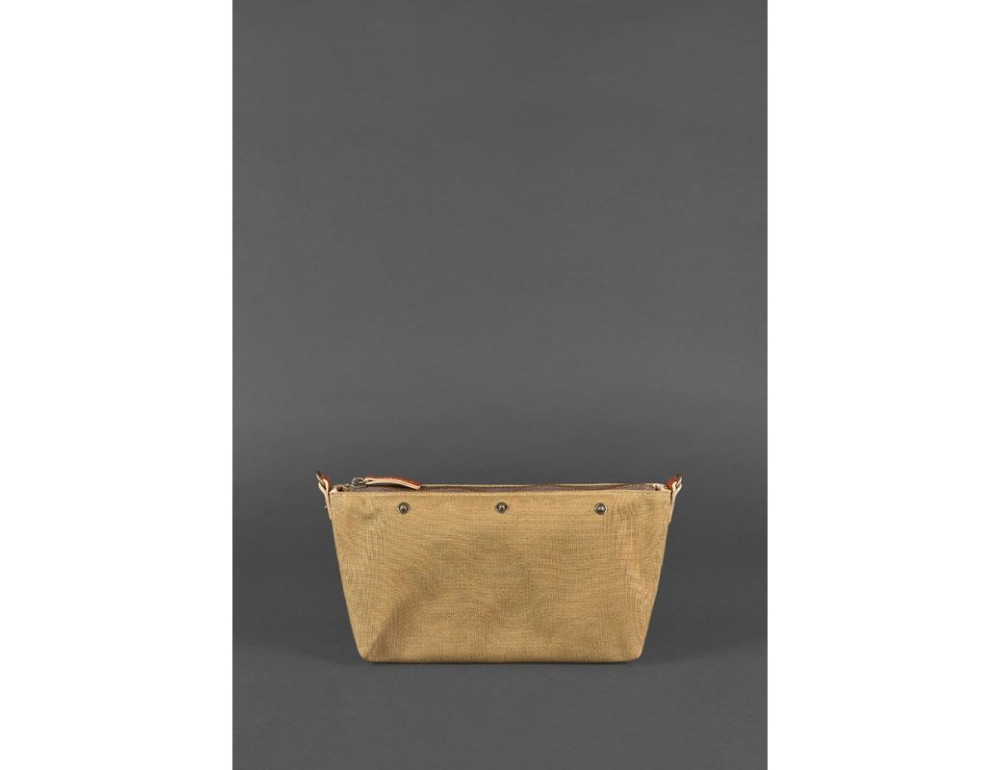 Шкіряна плетена сумка Пазл S світло-коричнева Krast Blancnote BN-BAG-31-k - Фотографія № 4