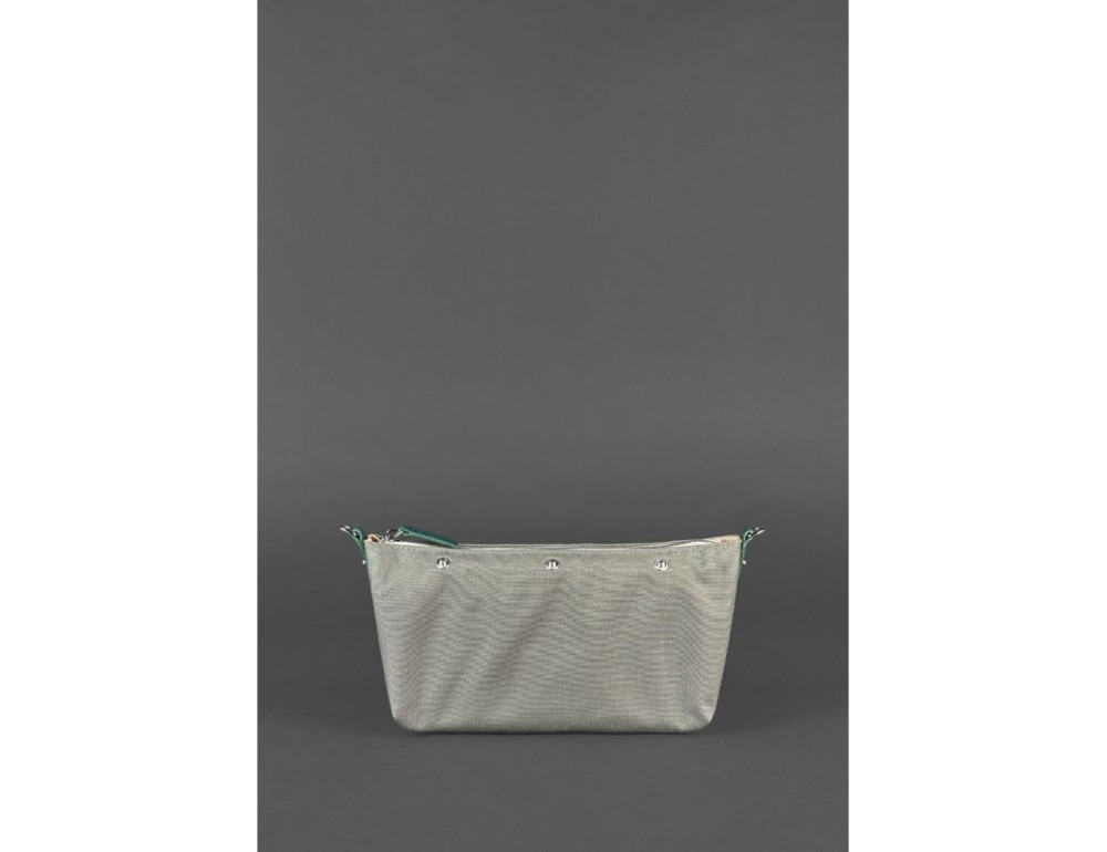 Шкіряна плетена сумка Пазл S зелена Krast Blancnote BN-BAG-31-malachite - Фотографія № 4