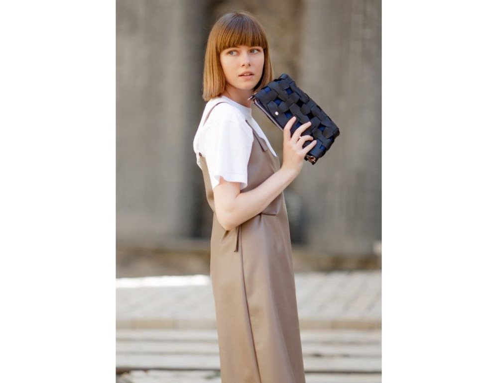 Шкіряна плетена сумка Пазл S синя Crazy Horse Blancnote BN-BAG-31-nn - Фотографія № 1 Шкіряна плетена сумка Пазл S синя Crazy Horse Blancnote BN-BAG-31-nn - Фотографія № 1