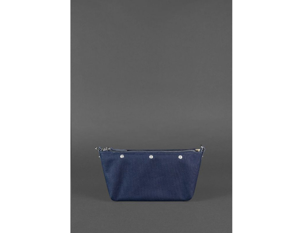 Шкіряна плетена сумка Пазл S синя Crazy Horse Blancnote BN-BAG-31-nn - Фотографія № 4