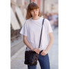 Шкіряна плетена сумка Пазл M чорна Crazy Horse Blancnote BN-BAG-32-g-kr