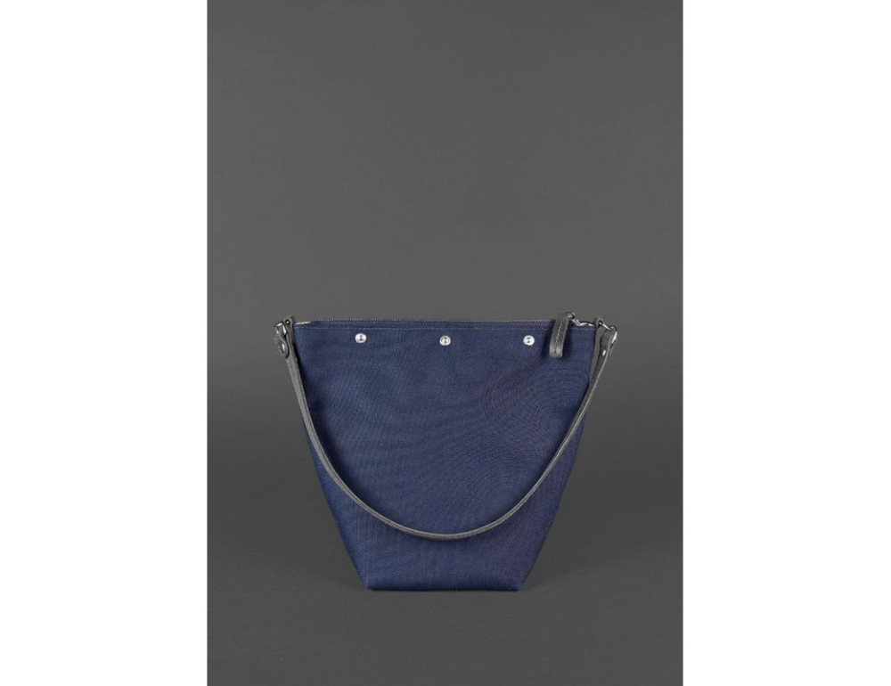 Шкіряна плетена сумка Пазл M чорна Crazy Horse Blancnote BN-BAG-32-g-kr - Фотографія № 4