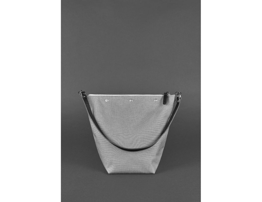 Шкіряна плетена сумка Пазл M чорна Krast Blancnote BN-BAG-32-g - Фотографія № 4