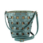 Шкіряна плетена сумка Пазл M зелена Crazy Horse Blancnote BN-BAG-32-iz - Фотографія № 108