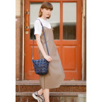 Шкіряна плетена сумка Пазл M синя Crazy Horse Blancnote BN-BAG-32-nn - Фотографія № 105