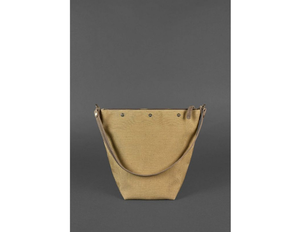 Шкіряна плетена сумка Пазл M темно-коричнева Crazy Horse Blancnote BN-BAG-32-o - Фотографія № 4