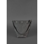 Шкіряна плетена сумка Пазл M вугільна-чорна Blancnote BN-BAG-32-ygol - Фотографія № 103