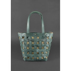 Шкіряна плетена сумка Пазл L зелена Crazy Horse Blancnote BN-BAG-33-iz - Фотографія № 101 Шкіряна плетена сумка Пазл L зелена Crazy Horse Blancnote BN-BAG-33-iz - Фотографія № 101