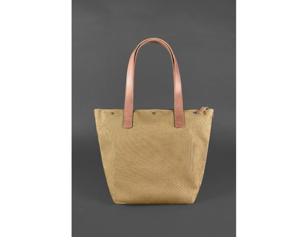 Шкіряна плетена сумка Пазл L світло-коричнева Crazy Horse Blancnote BN-BAG-33-k-kr - Фотографія № 4