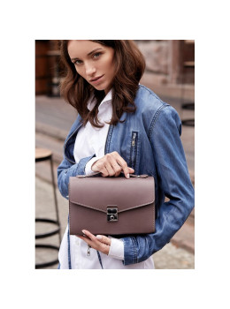 Темно-бежева шкіряна сумка через плече Blanknote BN-BAG-35-BEIGE