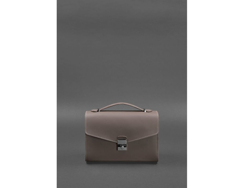 Тёмно-бежевая кожаная сумка через плечо Blanknote BN-BAG-35-BEIGE - Фото № 2
