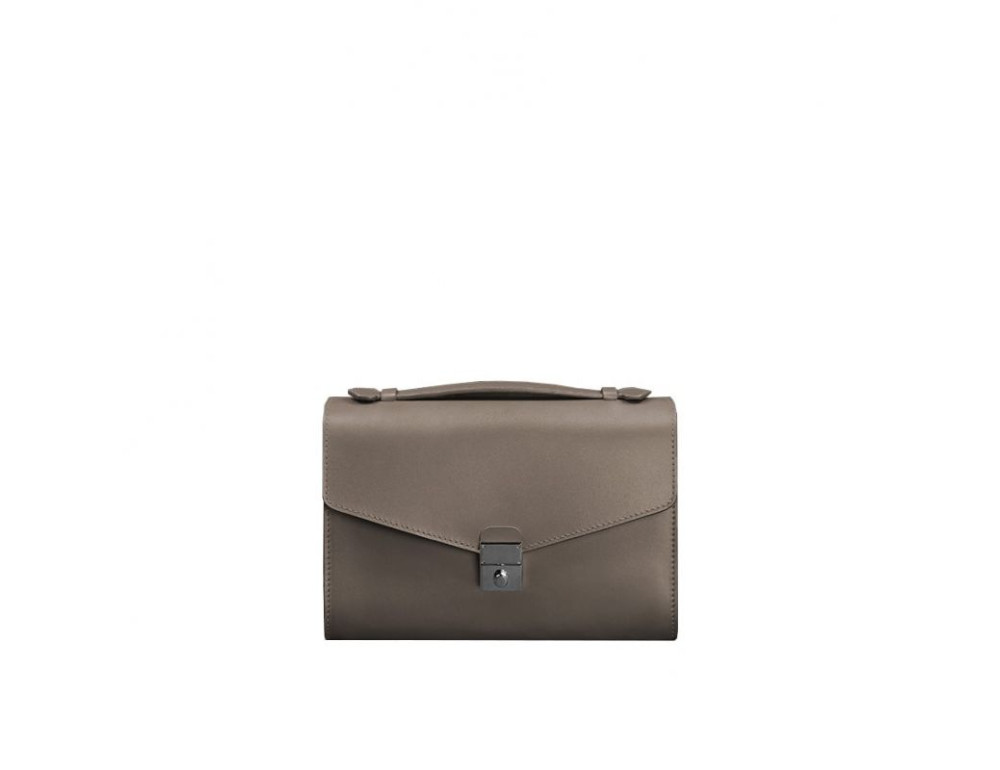Тёмно-бежевая кожаная сумка через плечо Blanknote BN-BAG-35-BEIGE - Фото № 7