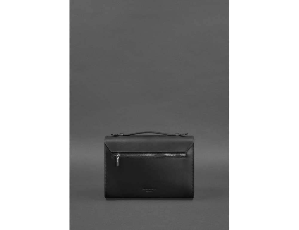 Чорна шкіряна сумка через плече Blanknote BN-BAG-35-G - Фотографія № 3