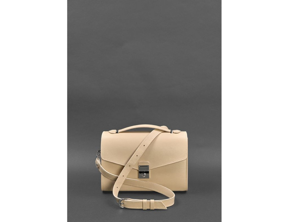 Жіноча шкіряна сумка-кроссбоді Lola світло-бежева BN-BAG-35-light-beige - Фотографія № 3