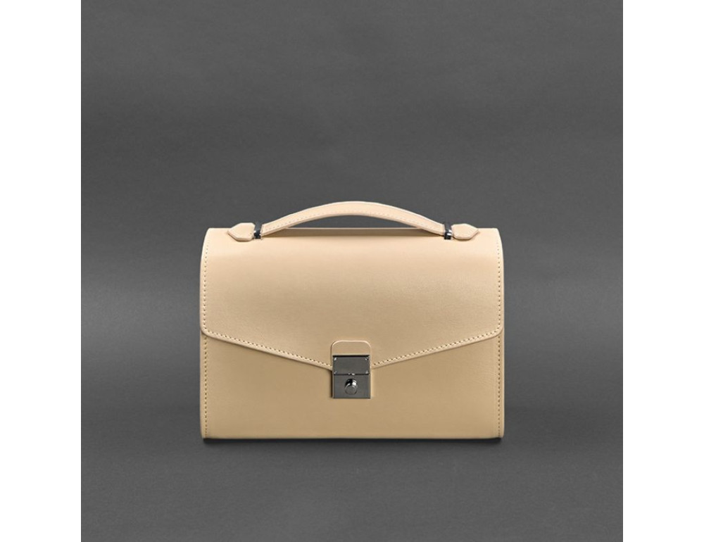 Жіноча шкіряна сумка-кроссбоді Lola світло-бежева BN-BAG-35-light-beige - Фотографія № 6