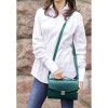 Зелена шкіряна сумка через плече Blanknote BN-BAG-35-MALACHITE