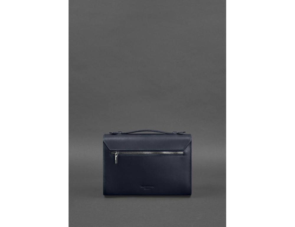 Темно-синя шкіряна сумка через плече BN-BAG-35-NAVY-BLUE - Фотографія № 3