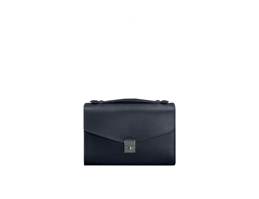 Темно-синя шкіряна сумка через плече BN-BAG-35-NAVY-BLUE - Фотографія № 8