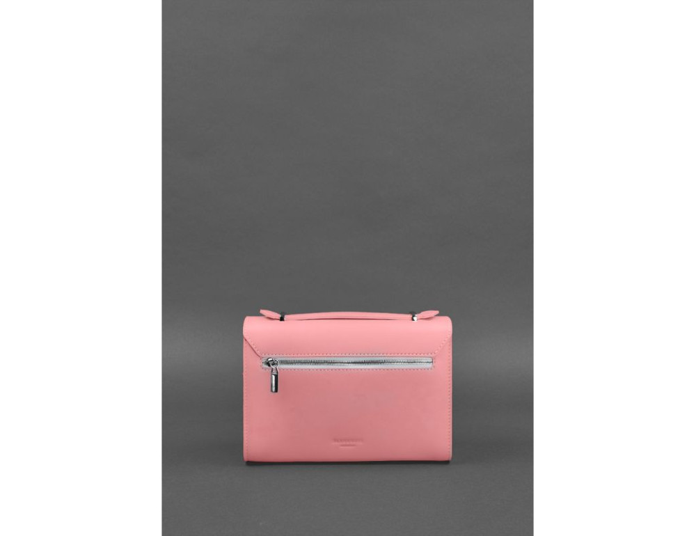 Рожева шкіряна сумка через плече Blanknote BN-BAG-35-PINK - Фотографія № 3