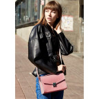 Рожева шкіряна сумка через плече Blanknote BN-BAG-35-PINK - Фотографія № 105
