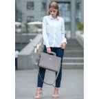 Темно-бежева шкіряна сумка під документи жіноча Blanknote BN-BAG-36-BEIGE - Фотографія № 106