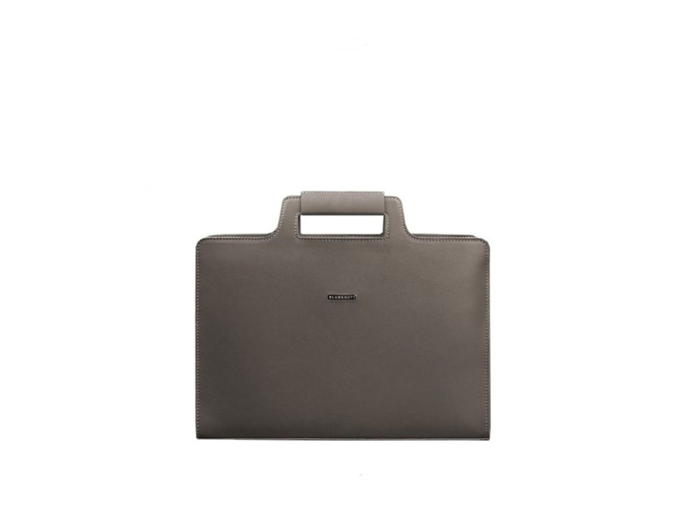 Темно-бежева шкіряна сумка під документи жіноча Blanknote BN-BAG-36-BEIGE - Фотографія № 9