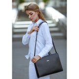 Чорна жіноча сумка для документів Blanknote BN-BAG-36-g