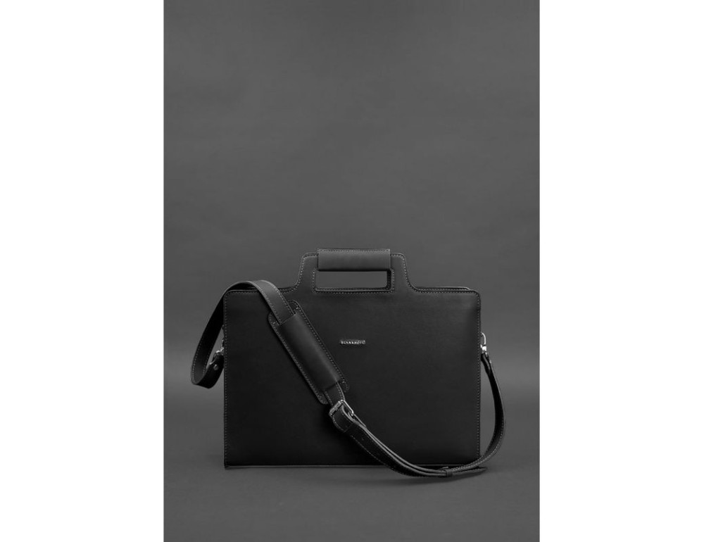 Чорна жіноча сумка для документів Blanknote BN-BAG-36-g - Фотографія № 4