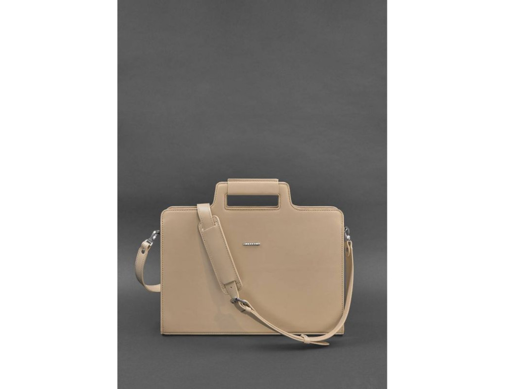 Світло-бежева жіноча сумка під ноутбук та документи Blanknote BN-BAG-36-light-beige - Фотографія № 3