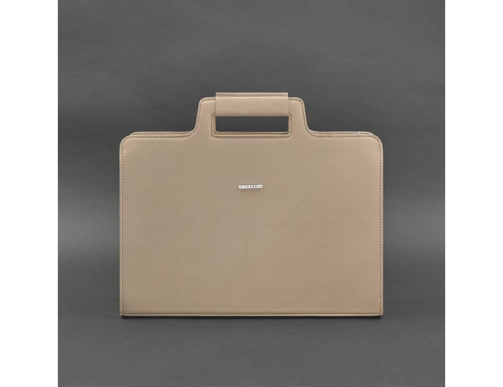 Світло-бежева жіноча сумка під ноутбук та документи Blanknote BN-BAG-36-light-beige - Фотографія № 5