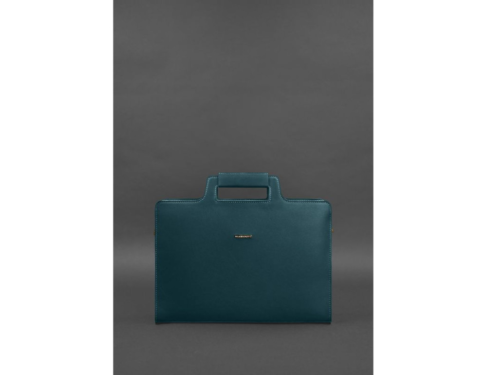 Зелений жіночий шкіряний портфель Blanknote BN-BAG-36-MALACHITE - Фотографія № 2