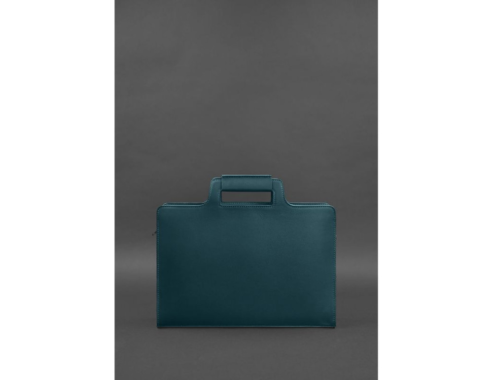 Зелений жіночий шкіряний портфель Blanknote BN-BAG-36-MALACHITE - Фотографія № 3