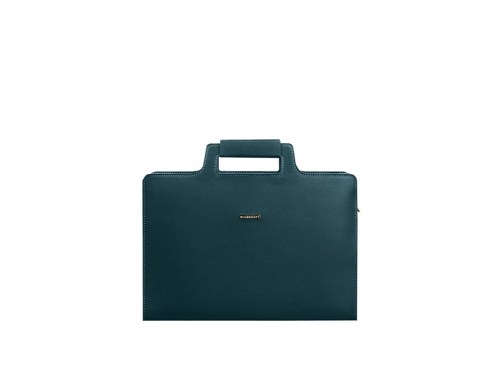 Зелений жіночий шкіряний портфель Blanknote BN-BAG-36-MALACHITE - Фотографія № 9