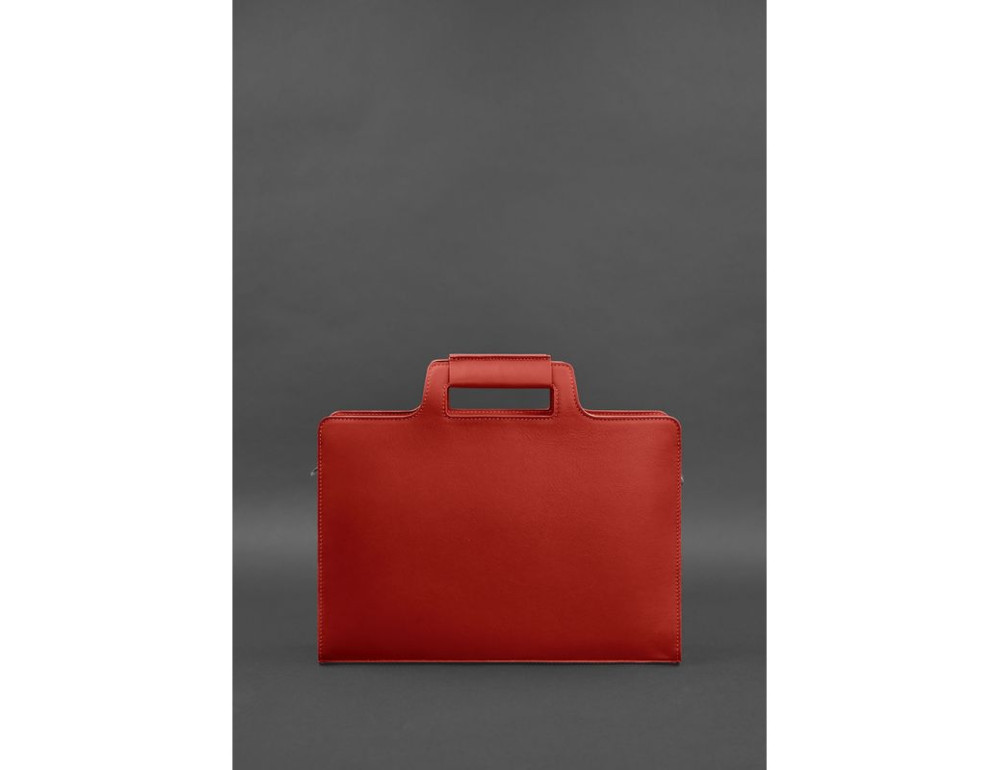 Червоний жіночий шкіряний портфель Blanknote BN-BAG-36-red - Фотографія № 4