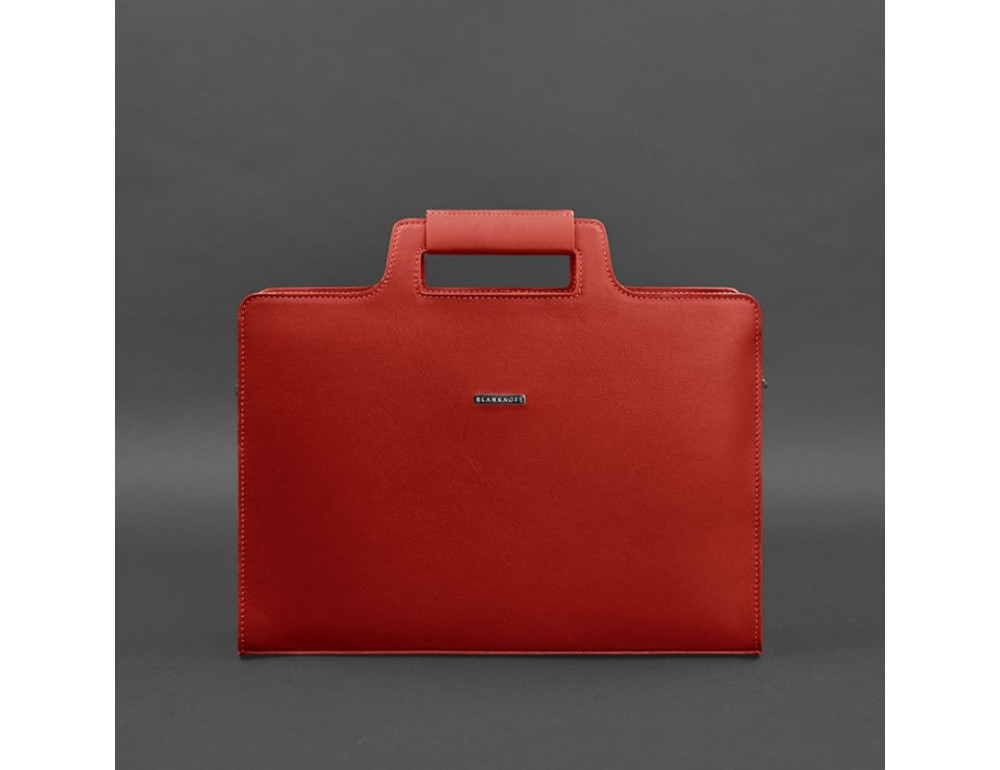 Червоний жіночий шкіряний портфель Blanknote BN-BAG-36-red - Фотографія № 8