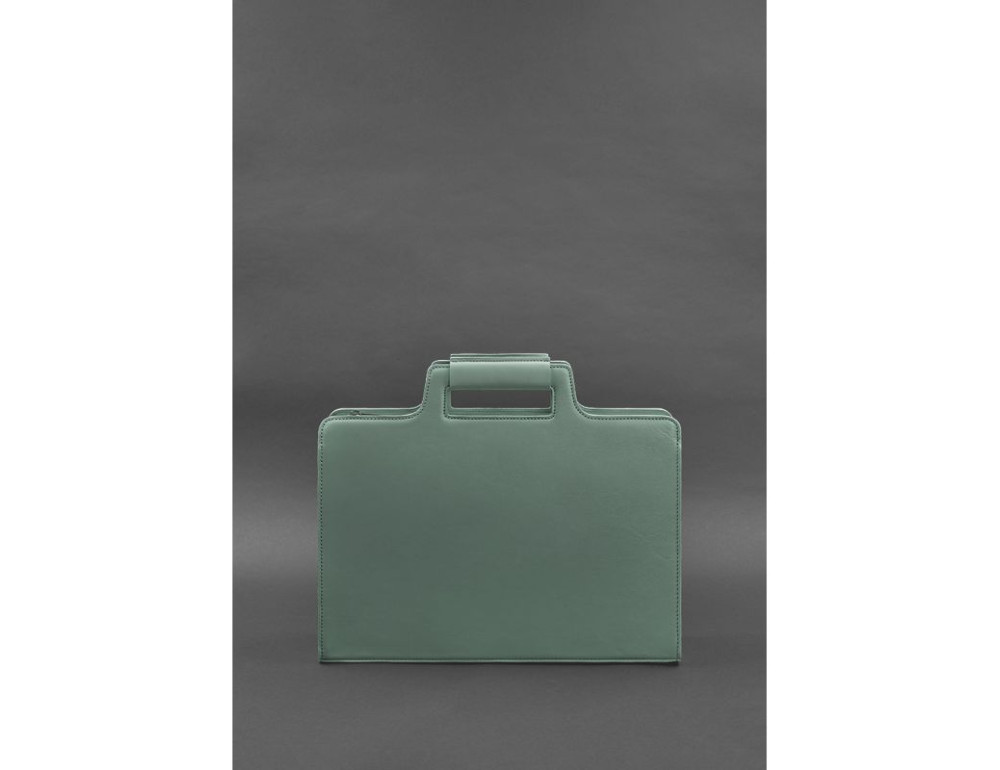 Жіноча шкіряна сумка для ноутбука та документів бірюзова Blancnote BN-BAG-36-tiffany - Фотографія № 2