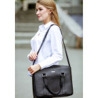 Чорна шкіряна сумка для документів Blancnote BN-BAG-37-g - Фотографія № 109