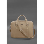 Шкіряна сумка для ноутбука та документів світло-бежева Blanknote BN-BAG-37-light-beige - Фотографія № 102