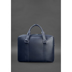 Синя шкіряна сумка під документи унісекс Blanknote BN-BAG-37-navy-blue - Фотографія № 102