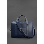 Синя шкіряна сумка під документи унісекс Blanknote BN-BAG-37-navy-blue - Фотографія № 103