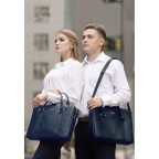 Синя шкіряна сумка під документи унісекс Blanknote BN-BAG-37-navy-blue - Фотографія № 107