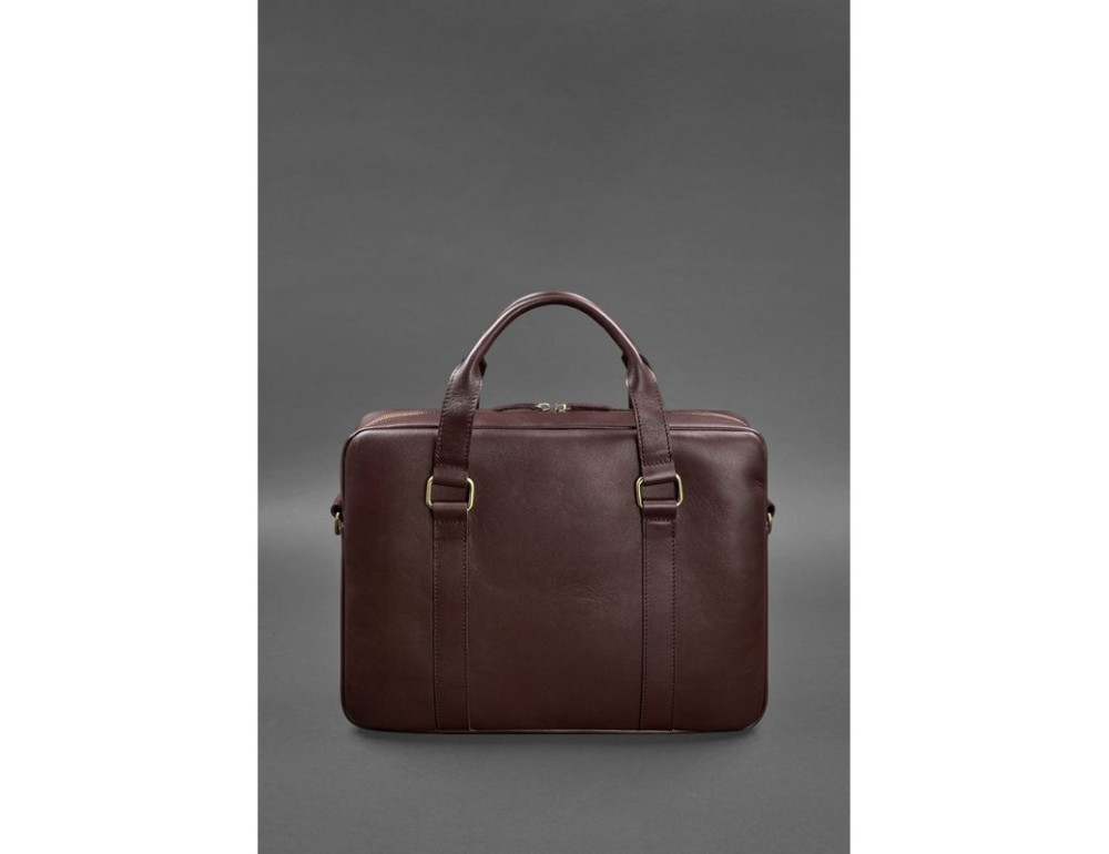 Жіноча сумка для ноутбука бордового кольору Blancnote BN-BAG-37-VIN - Фотографія № 3