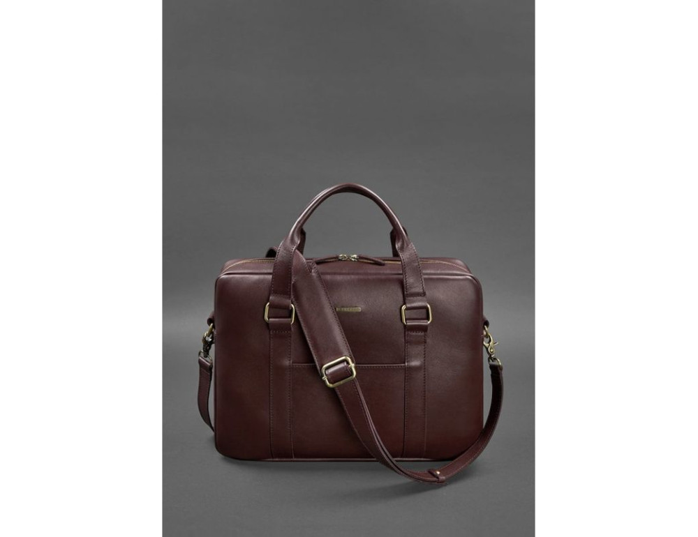 Жіноча сумка для ноутбука бордового кольору Blancnote BN-BAG-37-VIN - Фотографія № 4