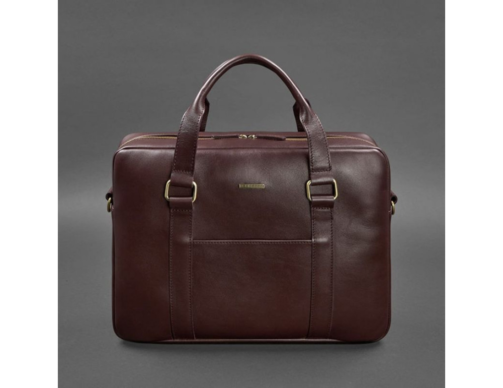 Жіноча сумка для ноутбука бордового кольору Blancnote BN-BAG-37-VIN - Фотографія № 9
