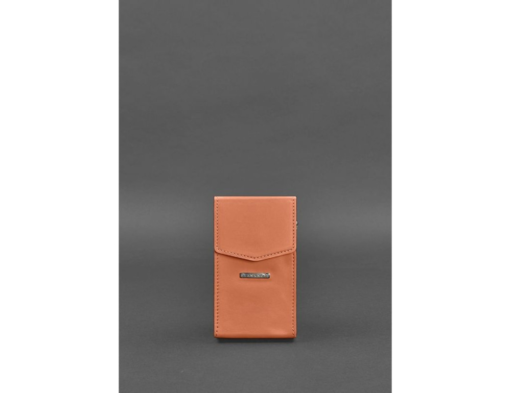 Вертикальна жіноча шкіряна сумка Mini поясна/кросбоді Живий корал BN-BAG-38-1-living-coral - Фотографія № 2